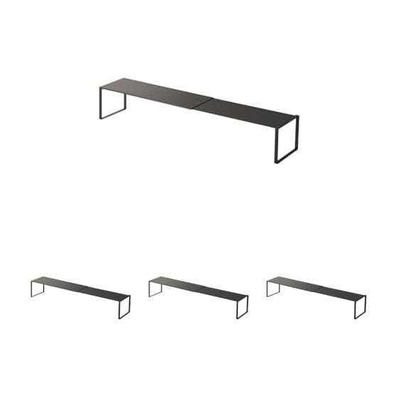Yamazaki Jitsugyo (Yamazaki) Shoe Rack Medium Extendable Shoe Rack Frame Black 2573 (x 4)