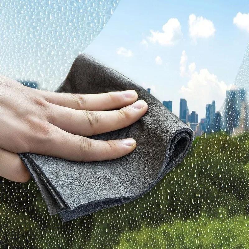 Thickened 1pc Magic Cloths Microfiber Washing Rags Car Window Mirror Glass Wipe Towels Reusable Household Cleaning Kitchen Tools