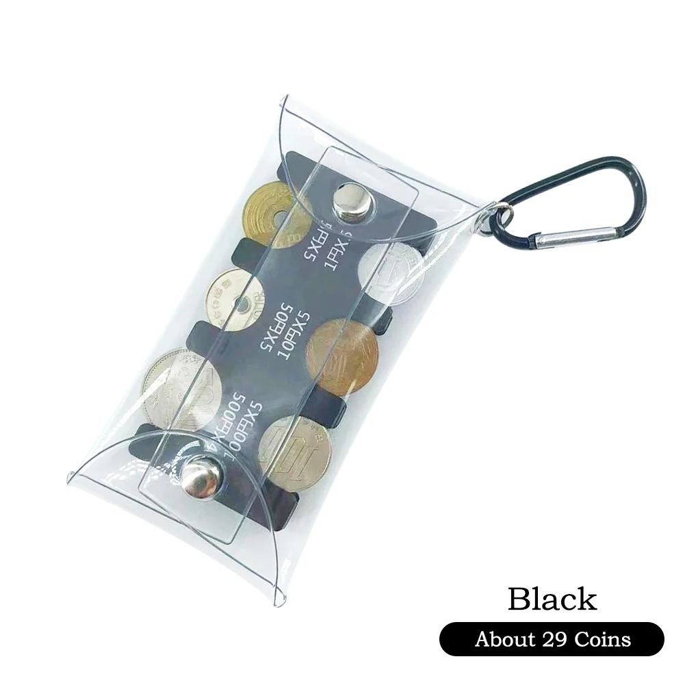 1Pc Mini Portable Coin Organizer, Portable Plastic Coin Holder, Multi-Slot Japanese & Korean Currency Storage, Money Management
