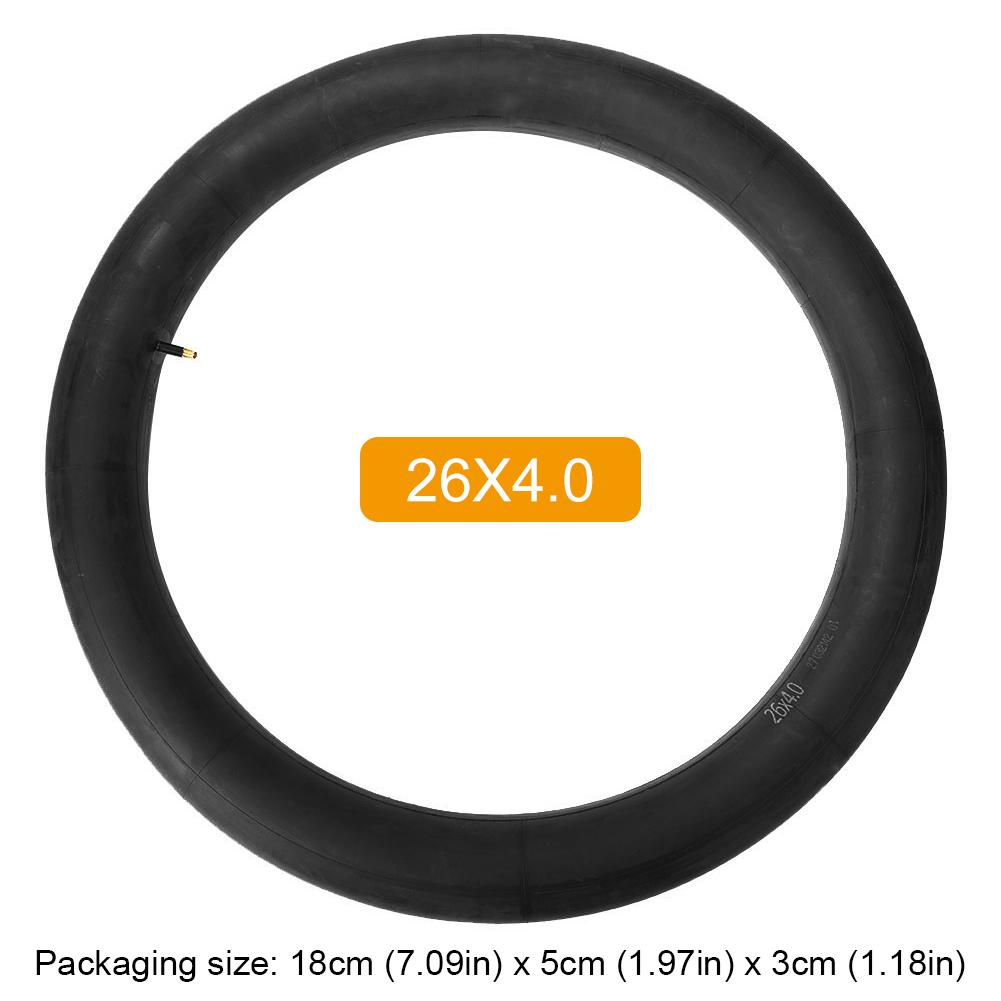 Bike Inner Tube with AV Schrader Valve Wided Spare Tube Butyl Rubber MTB Fat Inner Tube for E-Bike MTB Fat Beach Bikes