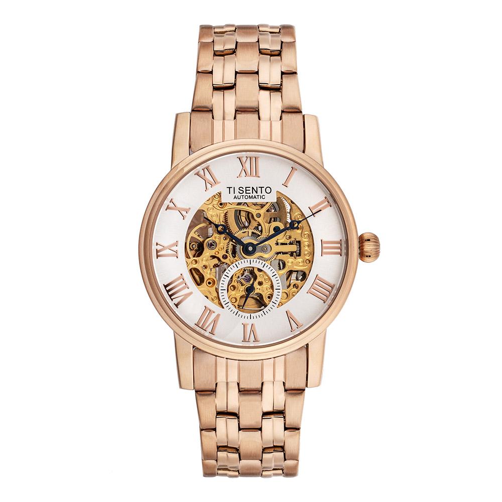 Tisento Ts60071 Men'S Automatic Skeleton Metal Watch