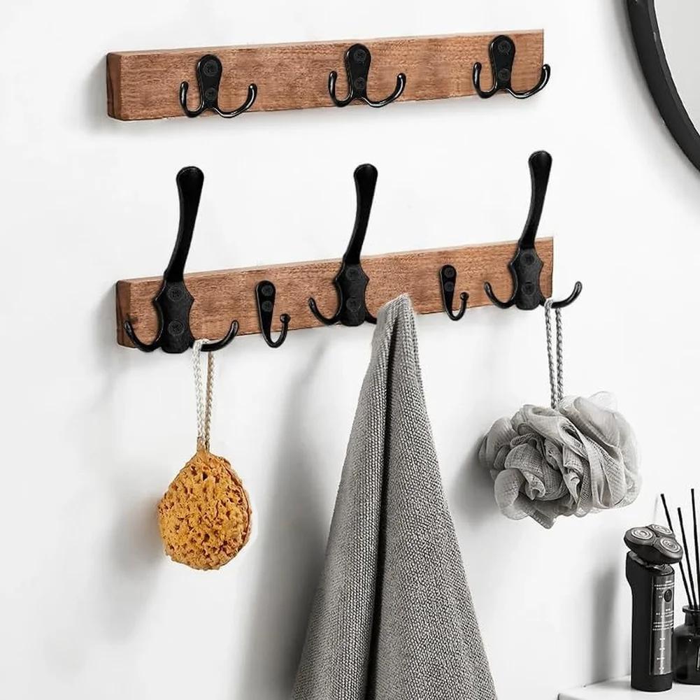 10 Pack Heavy Duty Double Wall Hooks for Maximizing Vertical Storage Space In Entryways Closets Kitchens Bathrooms