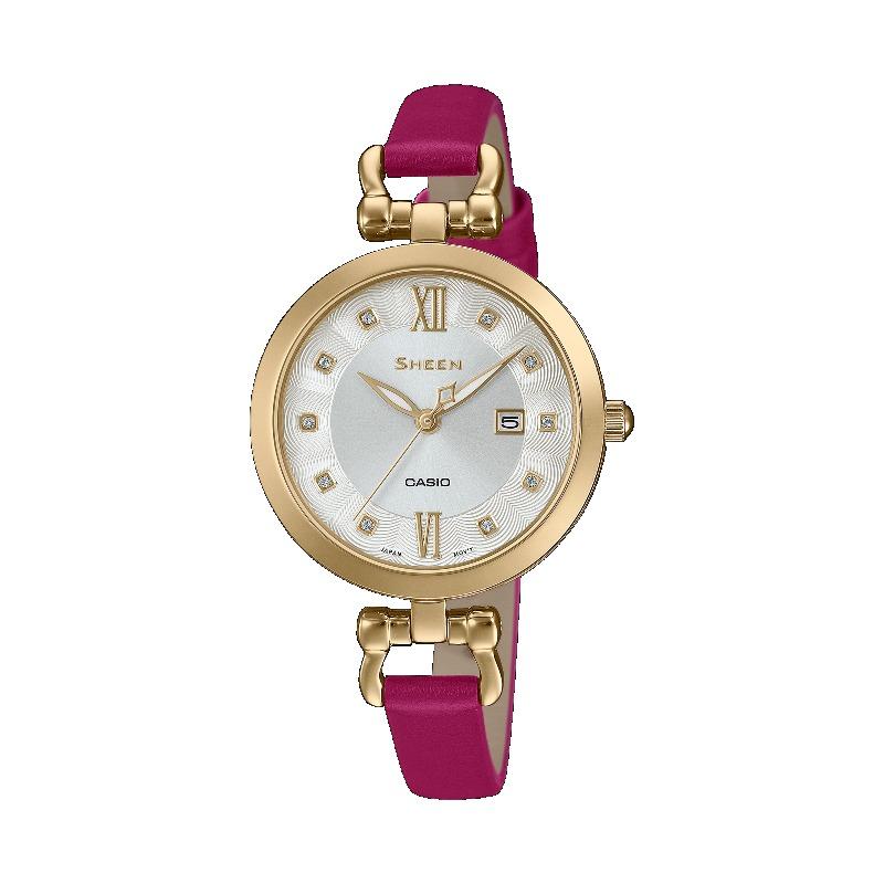 Casio Men s Stainless Steel 50M Water Resistant Analog Quartz Watch SHE-4536GL-7A