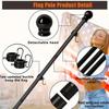 Outdoor Flag Pole With 360 Rotating Rings Stainless Steel 6ft Heavy Duty Residential Flag Poles For Garden Garage Yard Patio