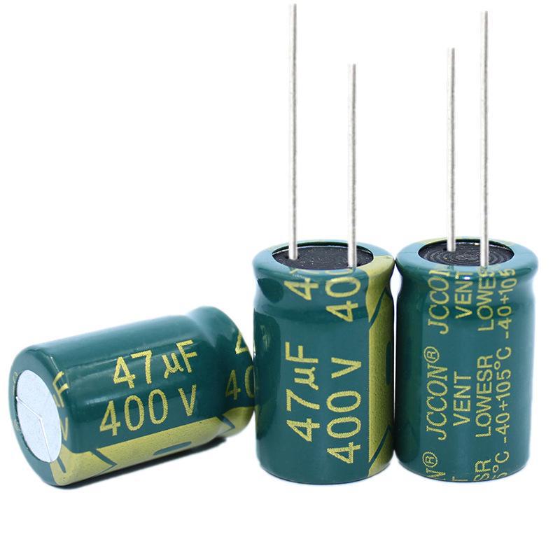 400V 47uF JCCON Green-Gold High-Frequency Low-Resistance Aluminum Electrolytic Capacitor