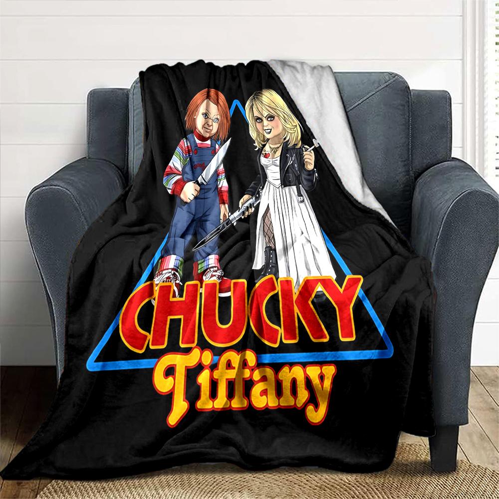 Chucky Tiffany'S Tale Flannel Blanket Super Soft Warm Cozy Blanket For Sofa Bed Office Travel Allseason Home Decor Gift