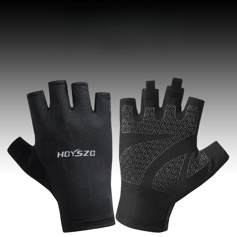 Half Finger Wear Resistant Bicycle Gloves Fishing Gloves Fitness Gloves Sports Outdoor Cycling Gloves M