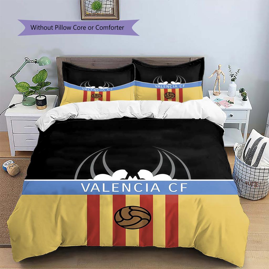 Valencia CF Pattern Bedding Quilt Set Home Decoration Gift (1 * Duvet Cover + 2 * Pillowcase Without Core)
