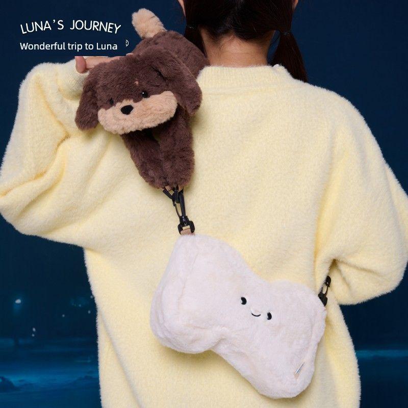 

AEKYUNG Wonderful Journey Милая маленькая панда Яблоко Лежащая на плече Сумка Рюкзак Мягкая игрушка Женская сумка-мессенджер Нагрудная сумка Small Laba-Bone Bag (Medium)