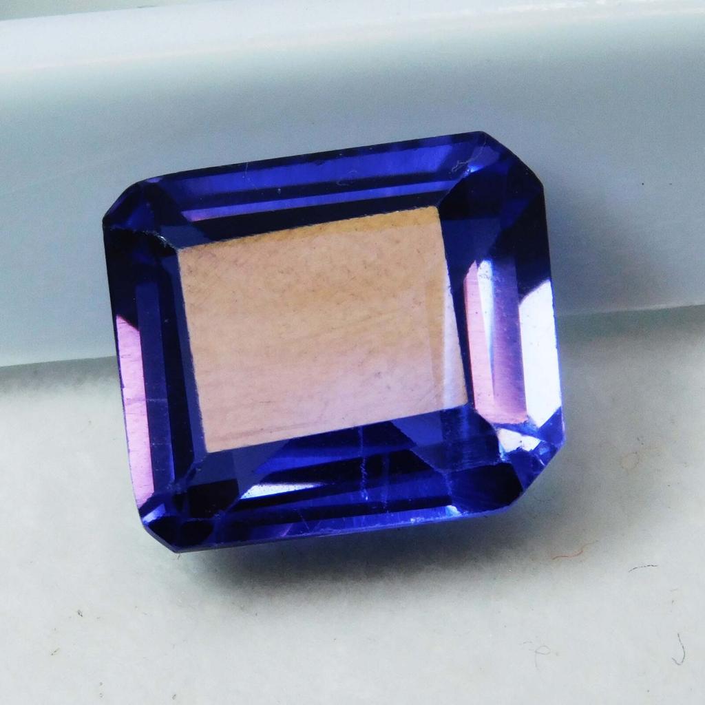 Natural Purple Tanzanite Loose Gemstone 7.30 Ct Emerald Shape for Jewelry Making and Gem Collections
