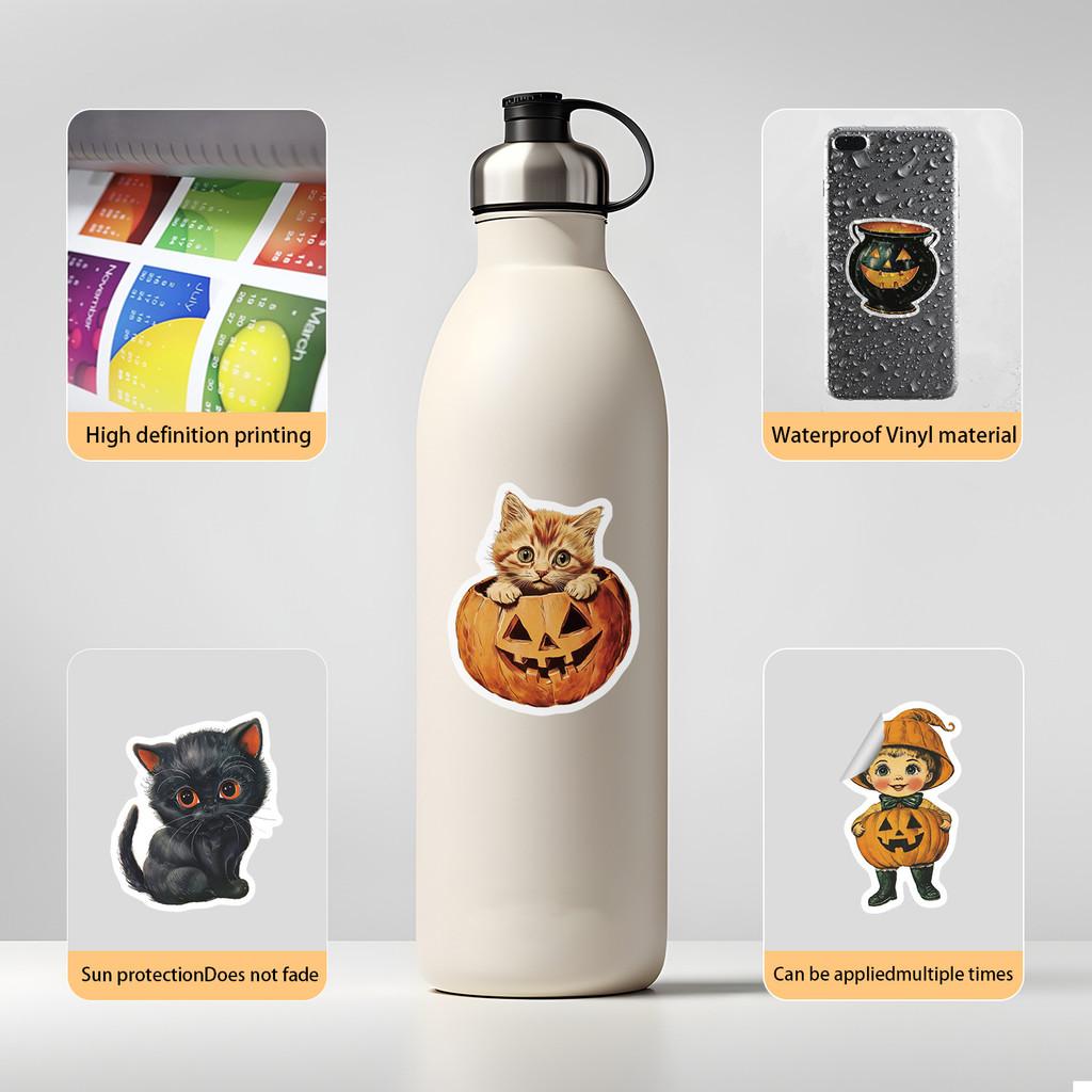 50PCS Nordic Style Halloween Graffiti Stickers - Waterproof Decor for Water Cup, Phone, Computer & Skateboard AnimeWorlds Store