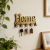 Farmhouse 5-Hook Wooden Key Hook Vintage Multi-functional Key and Accessory Hanger Rustic Key Storage Rack Office