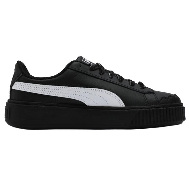 New PUMA Platform Height Increasing Low Top Skateboard Shoes Women's Black 404157-02