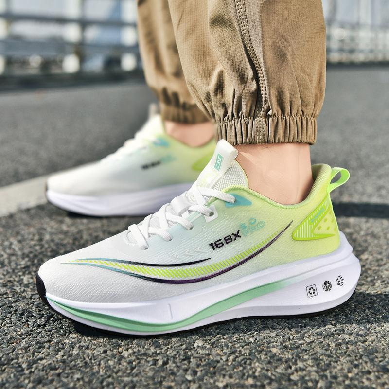 Running Shoes Men Carbon Plate Lightweight Mesh Breathable Anti-slip Mesh Casual Shoes Men Soft Lace-up Sports Shoes Men