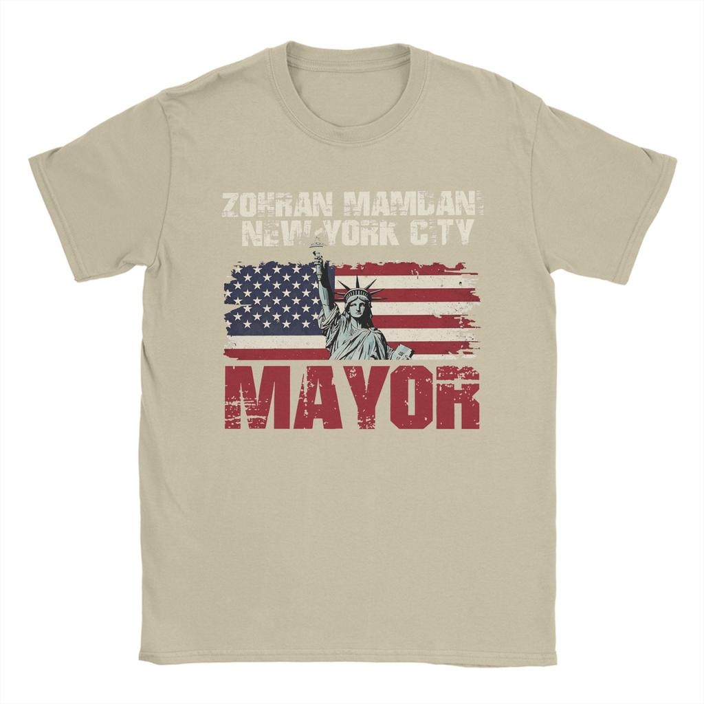 Harajuku T-shirt Strand Zohran Mamdani Hippie T-shirts Ren Bomulls T-shirt för Man Y2K Casual Hot Sale Kortärmad Kläder