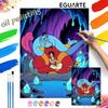 Aladdin Genie Magic Lamp Oil Paint by Numbers Painting Art Kit Handmade Painting Home Decor Gift