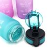 1L Gradient Frosted Travel Mug with Bounce Cover - 1000ml Space Cup, Large Capacity Student Water Bottle