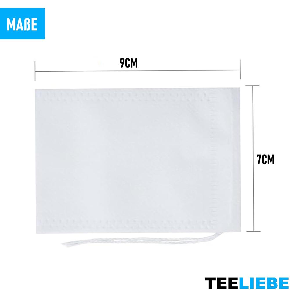 TEELIEBE 300x Bolsitas de té vacías Té Especias Hierbas Bolsitas de té, Bolsas Colador Vlies