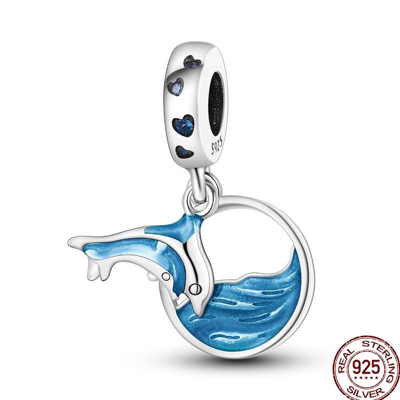 Copper Ocean Series Octopus Starfish Sea Fish Charms Beads Fit 3Mm Bracelets Diy Madam Jewelry Gift