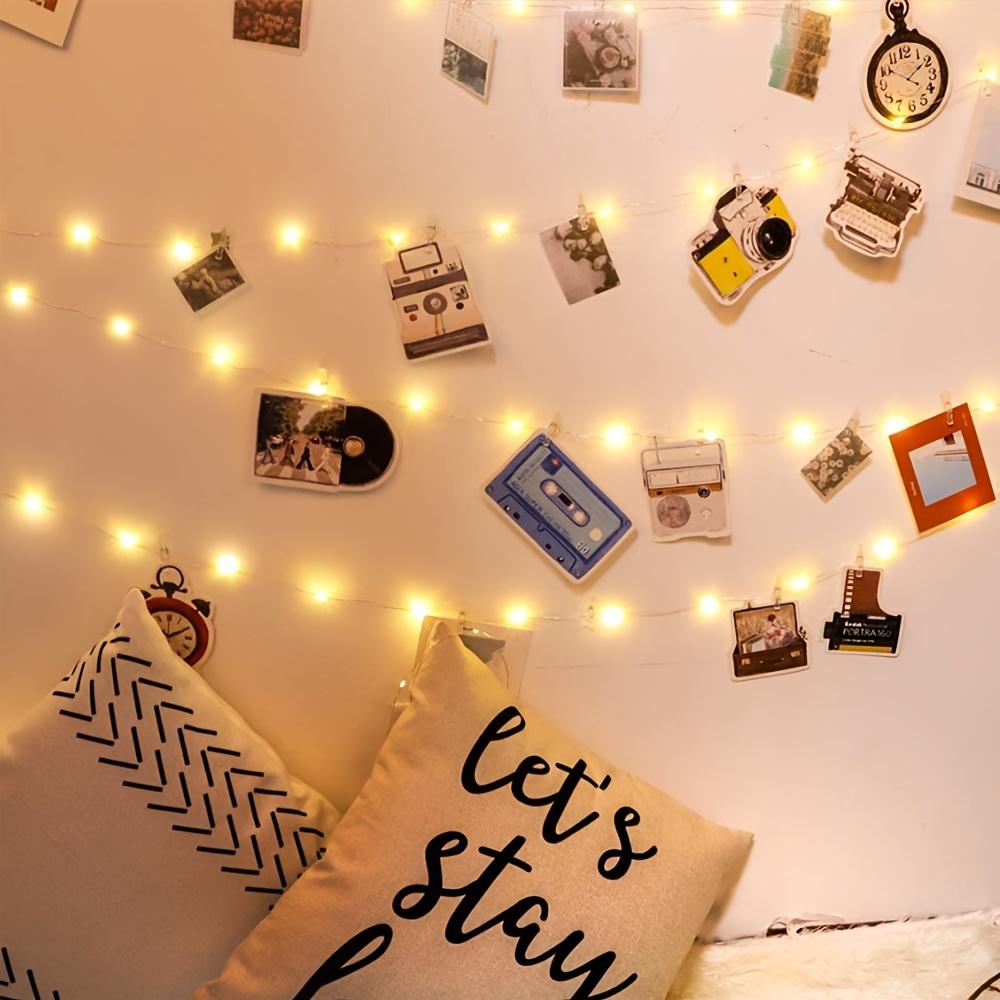1 String LED Fairy Lights with Photo Frame Clips -in/Battery-Free (Batteries Not Included) String Lights for Photo Wall,Wedding,Christmas Decorations