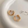 Cold Wind Silver Metal Three-Dimensional Diamond Niche Style Ear Clip
