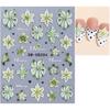 5D Embossed Flower Nail Art Stickers Self-adhesive DIY Spring Summer Floral Manicure Decor Decals Women Nail Accessories for Home Salon