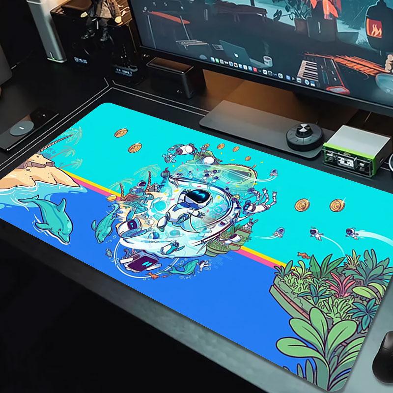 ASTRO BOT Large Size Mouse Pad Large Gaming Table Cushion Non-slip Laptop Tablet Big Mousepad XXL Mat Mini PC Playmat With Lock edge