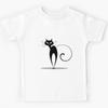 Funny Black Cat Design Kids T-Shirt