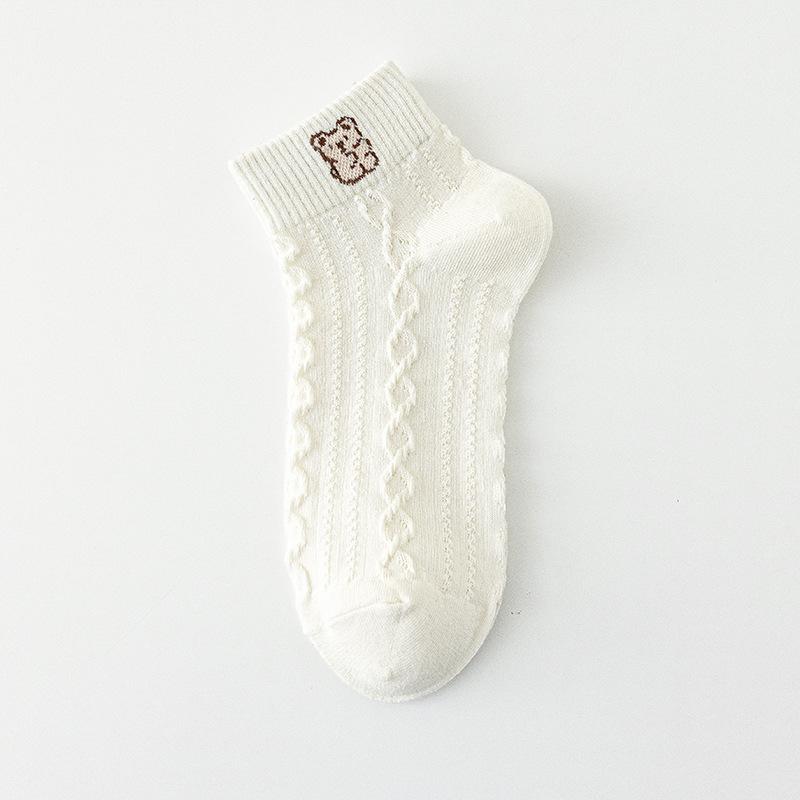 White Socks, Women's Short Socks, Summer Thin and Trendy, Spring and Autumn Mid-calf Socks, Cute Summer