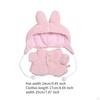 Plush Doll Romper with Hat Bodysuit Dress Up 14.96'' Pink Lightweight Coordination DIY