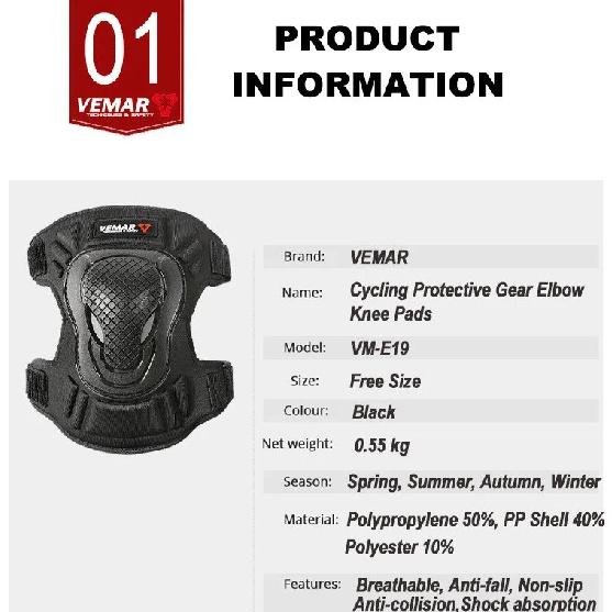 VEMAR Summer Breathable Motorcycle Knee Pads Motocross Knee Protector Guard BMX DH ATV Moto Cycling Brace Motorcyclist Equipment