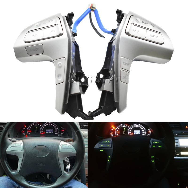 Buttons Bluetooth Phone Wheel Audio Control Button Switch With Wire 84250-0E220 84250-0K020 For Toyota Hilux 2011-2015