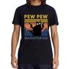 Pew Pew Madafakas Tshirt Men Short Sleeve Novelty Funny Cat T Shirt Loose Tops Shirts Tee T-Shirt Crew Neck Streetwear