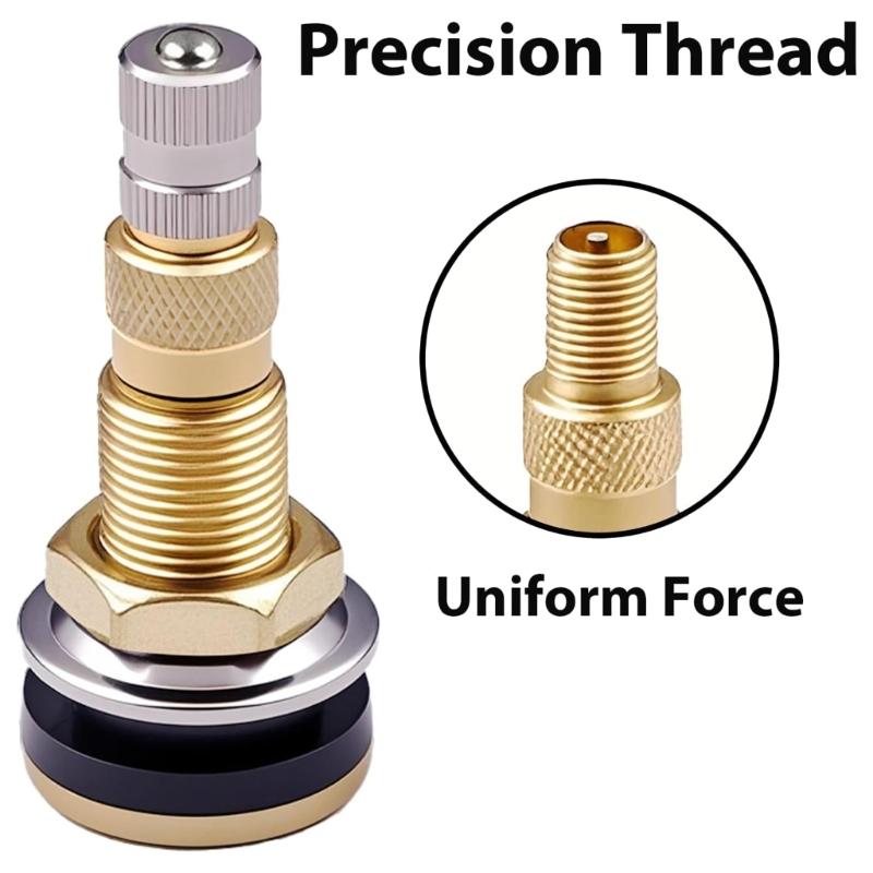 Tubeless Tire Stem TR618A, Brass Mount In Wheel Stem with Rubber Grommet Structure for Replacement Maintenance