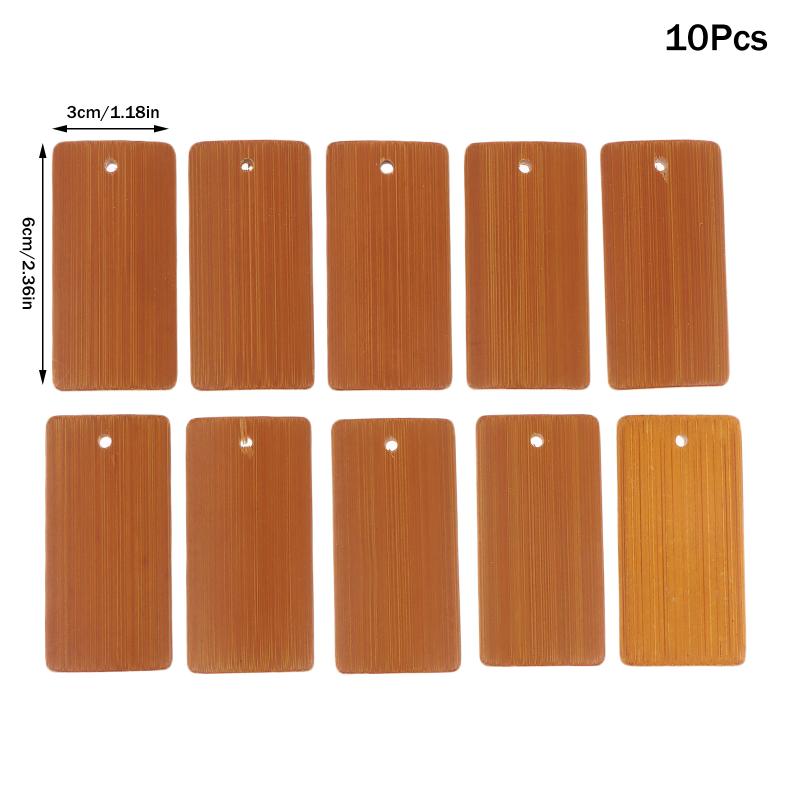 10/20Pcs Unfinished Wood Tags Natural Bamboo Blanks Tags Square Tag For DIY Craft Bookmarks Hanging Tags Material