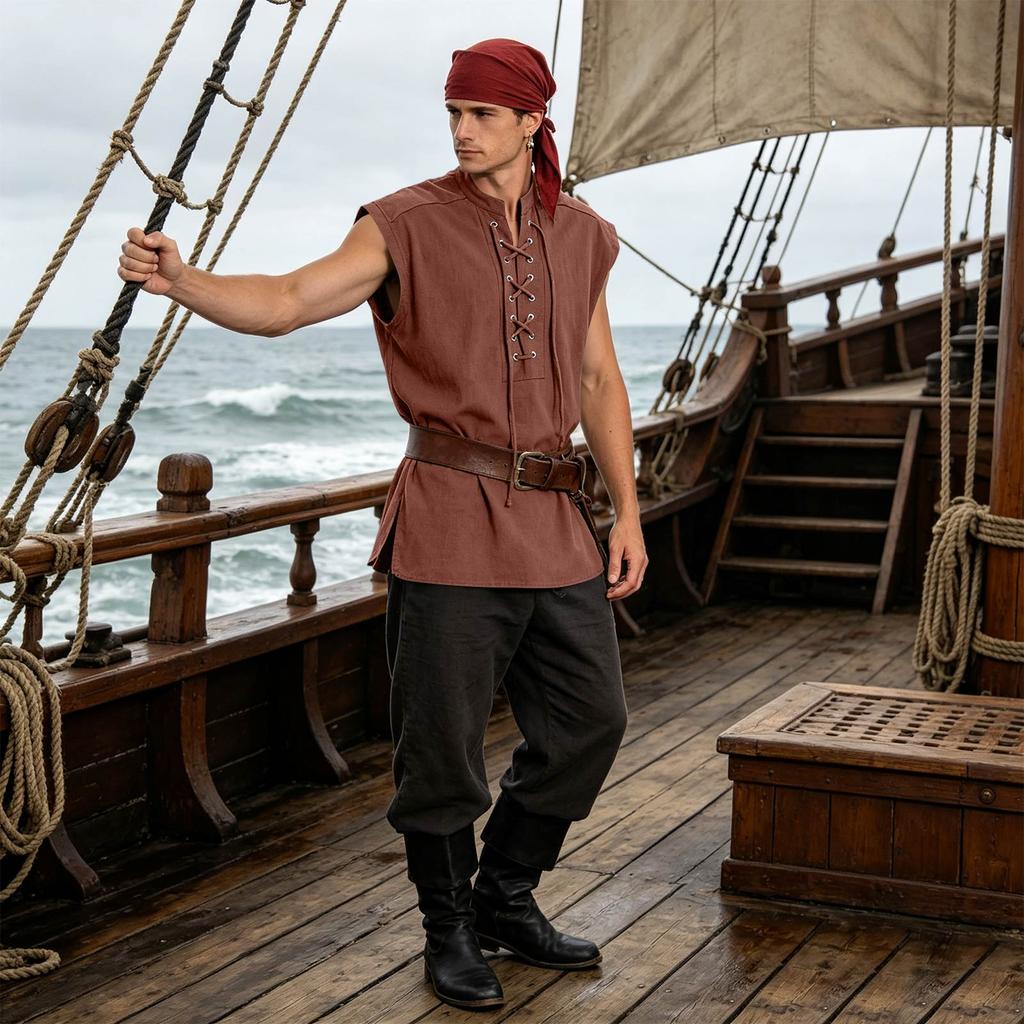 Men's Retro Vest for Costume and Casual Wear