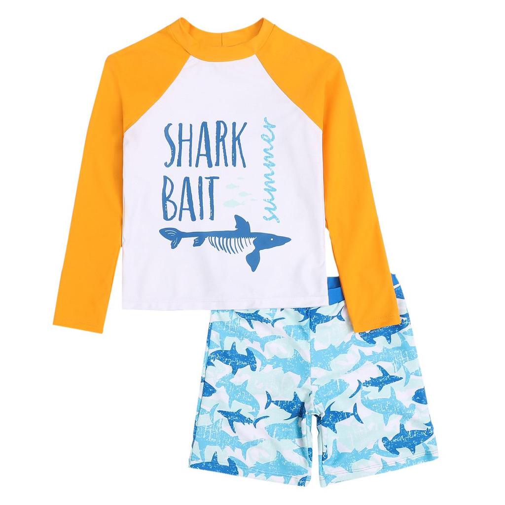 2025 Boys' Quick-Dry Split Swimsuit - Long-Sleeved Beach Sunscreen