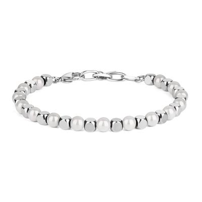 GAVU Shell Pearl and Stainless Steel Power Stone Bracelet for Men