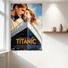 Titanic Movie Poster Metal Tin Sign Vintage Retro Wall Decor with Couple Embrace Design for Home Bar Man Cave Decoration