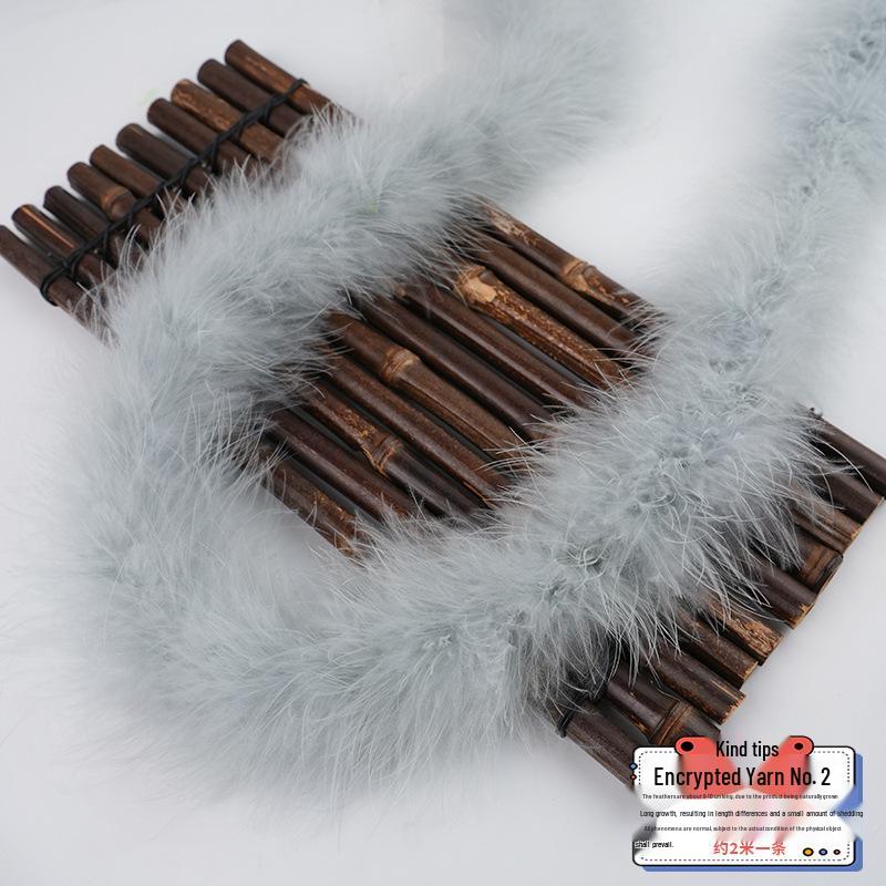 Encrypted Colored Turkey Feather Strips for DIY Decorations & Stage Costumes