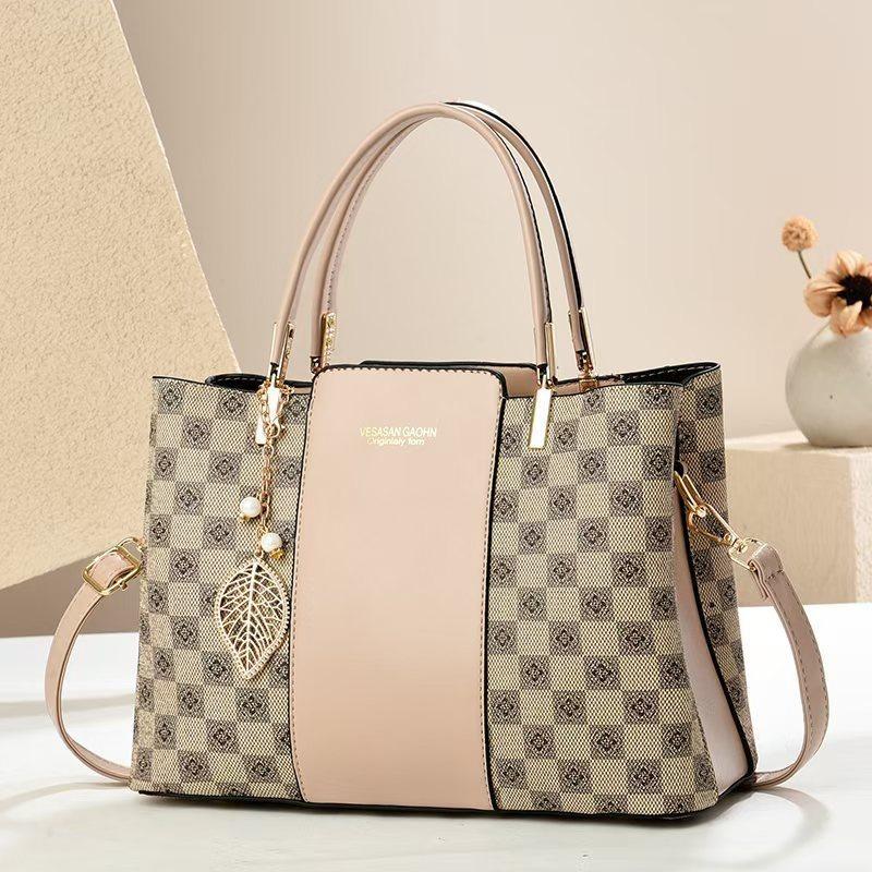 Ot-selling Women's , New Trendy Large-capacity Portable Checkerboard Shoulder Messenger Bags, High Quality