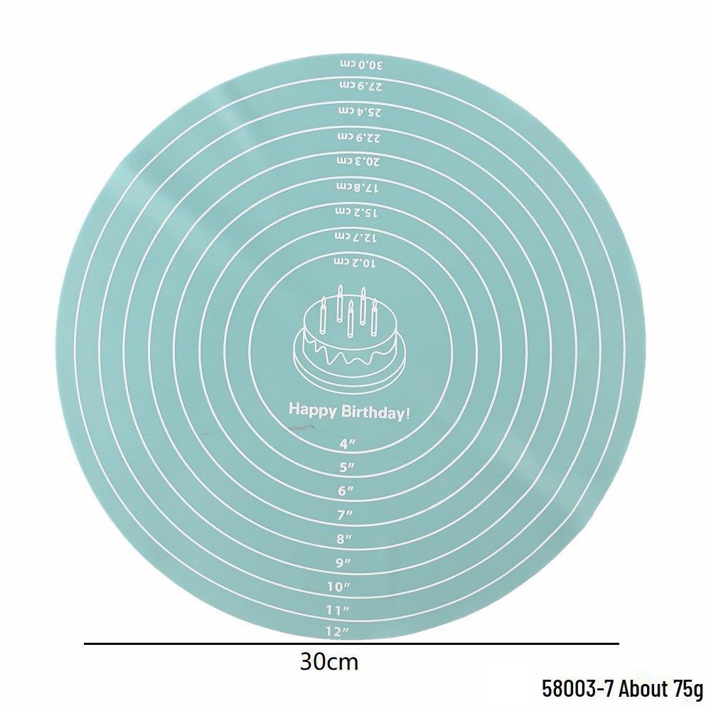 30cm Non-Slip Silicone Baking & Kneading Pad - High Temp Resistant Insulation Mat