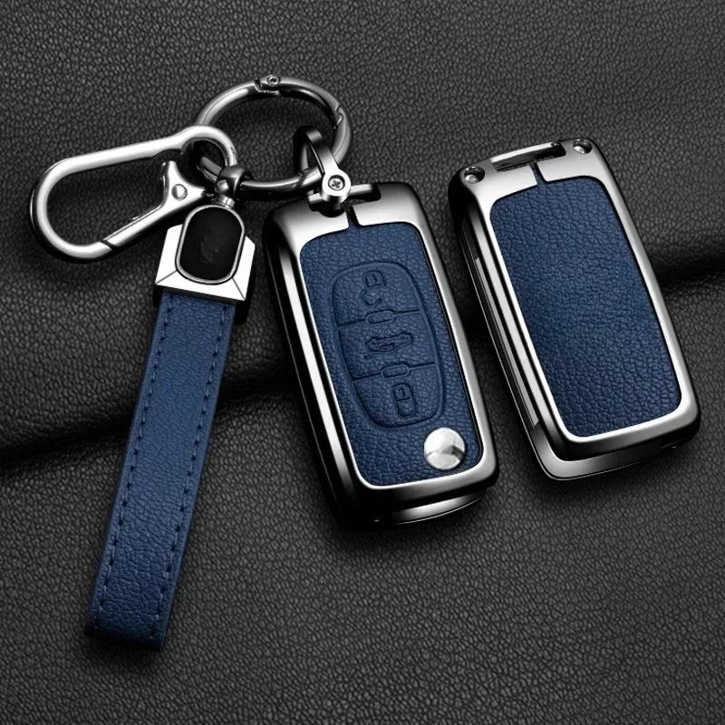 Key Case for Car Car Zinc Alloy Key Case Bag For Peugeot GTLine 207 307 407 208 308 408 508 2008 3008 4008 5008 RCZ Car Key Cha