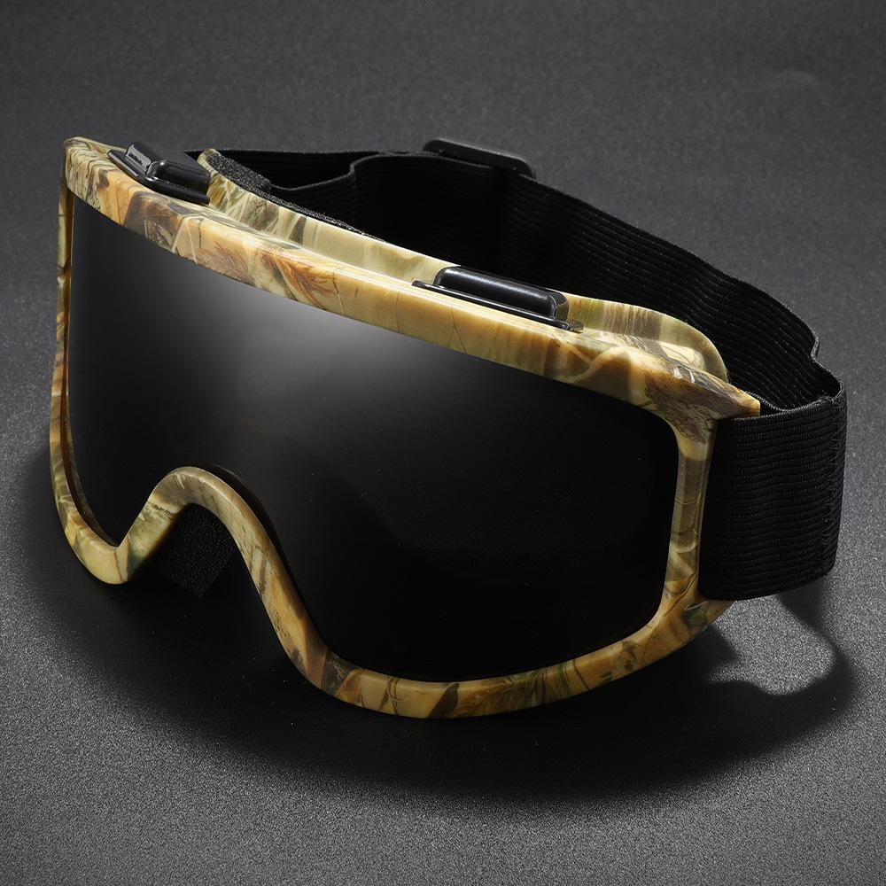 Cross-border Fashion Anti-fog Ski Goggles: Large Frame, Wind & Sand Proof, Colorful Protective Sports Glasses