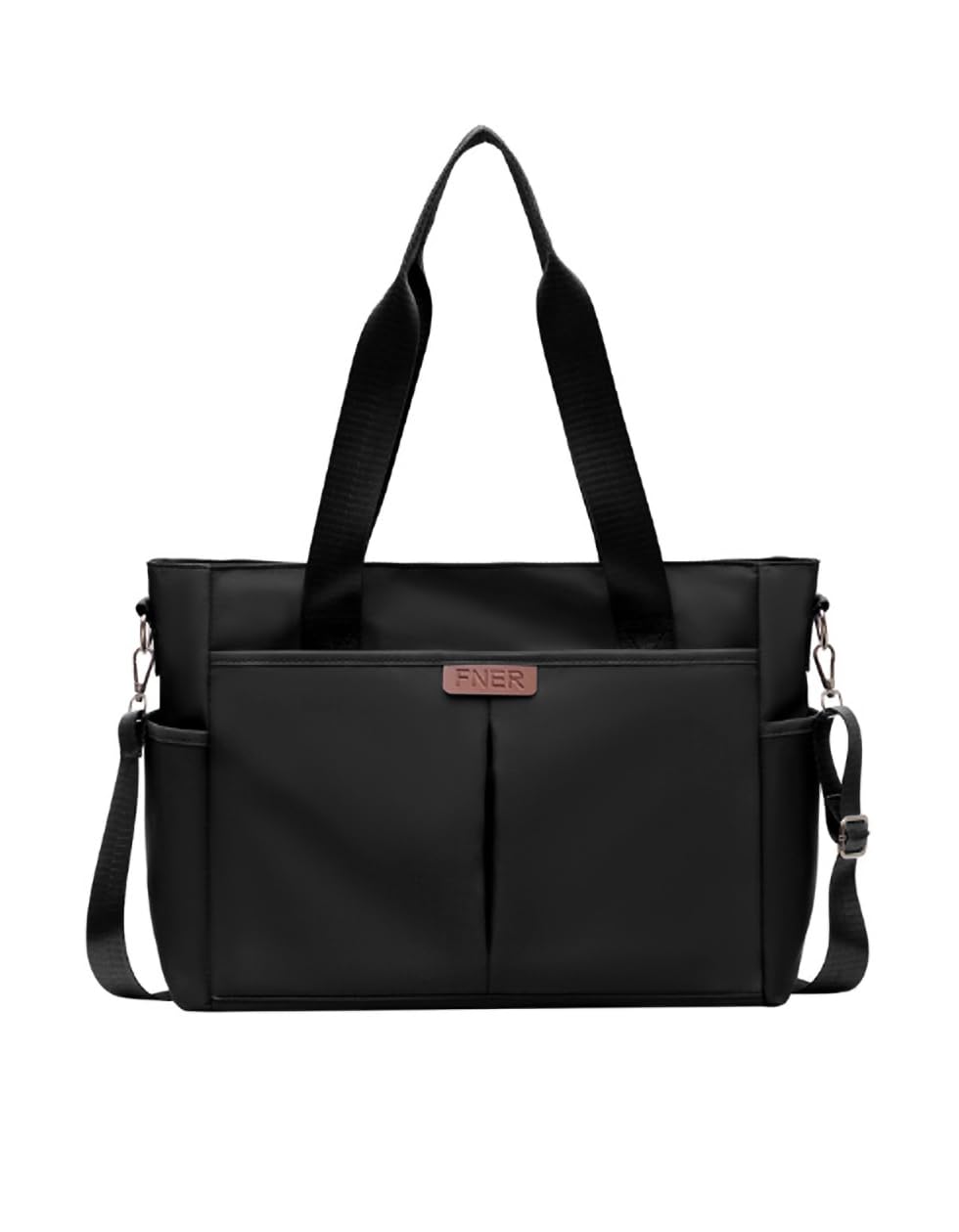 

Нейлоновая наплечная большая деловая [SpringSwalloow] женская сумка, сумка, взрослая, повседневная, водоотталкивающая, стильная, большая, вместительная, 2-сторонняя, (черный) чёрный