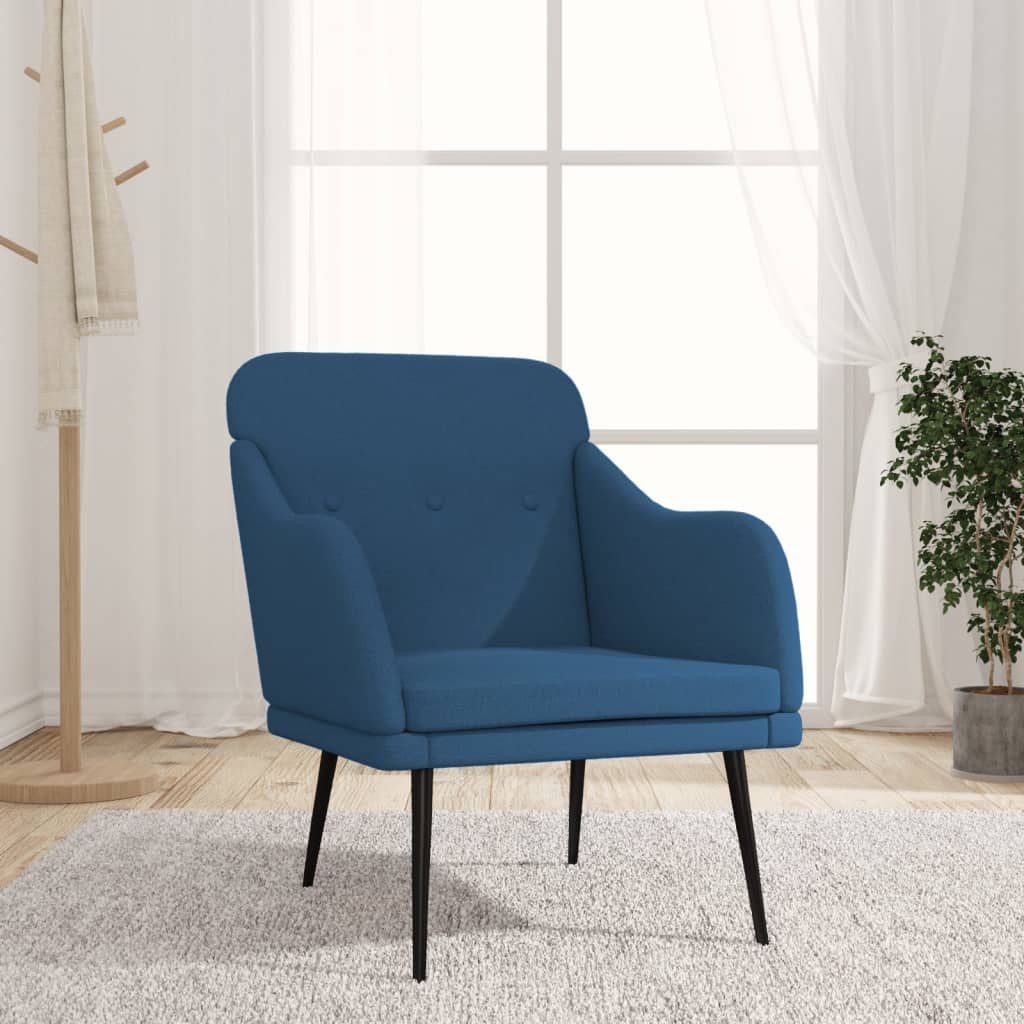 Armchair Blue 63x76x80 Cm Fabric\