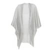 Womens Lightweight Sun Protection Shawl With Fringe Trim Gold Mesh Knit Cover-Up