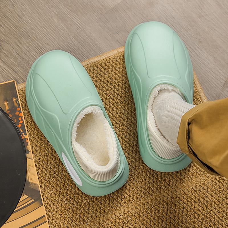 Fashion Fashion Winter Men's Warm Slippers Platform Cotton Shoes Wrap Heels Outdoor Indoor Warm Shoes Home Bedroom Plush Warm Slippers