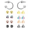2 Pièces Anneau de Lèvre Piercing Lèvre Goujons Lèvre Anneau de Nez Piercing Gothique Anneau de Nombril Piercing Lèvre Bijoux de Corps
