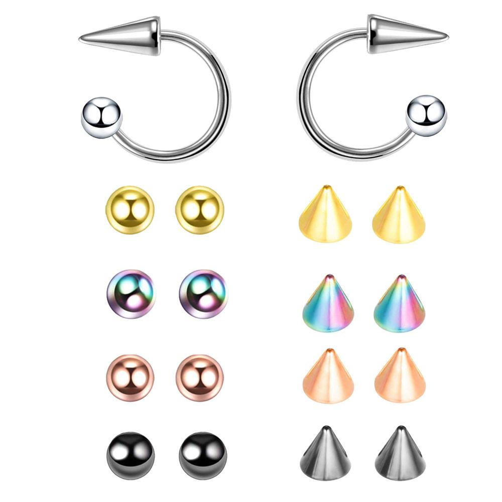 2 Pièces Anneau de Lèvre Piercing Lèvre Goujons Lèvre Anneau de Nez Piercing Gothique Anneau de Nombril Piercing Lèvre Bijoux de Corps